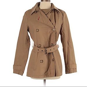 Tan Tommy Hilfiger Short Trench Coat